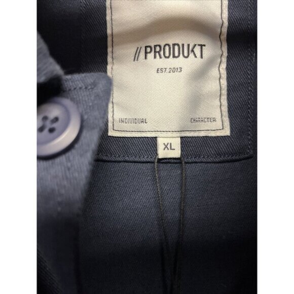 NWT Produkt Women's Heavy Cotton Navy Blue Sleeveless Work Button Down Shirt XL - Picture 5 of 6